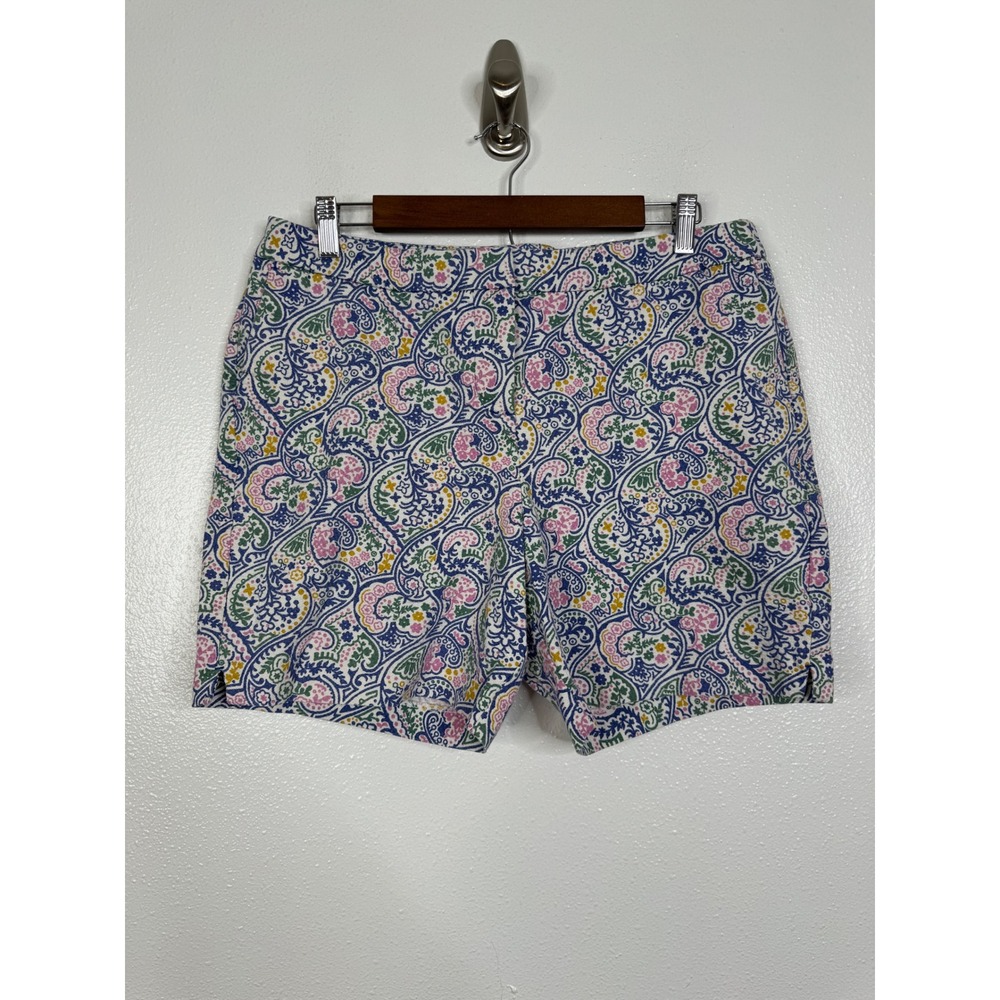 Boden‎ Richmond Paisley Floral Shorts Womens 12 Multi Color Cotton Blend WJ057